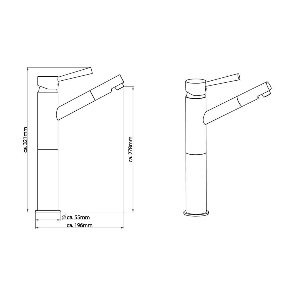 SCHÜTTE Waschtischarmatur für Aufsatzwaschbecken CORNWALL 196 mm Chrom - Premium Armaturen - Just €125.16! Shop now at homesales4u
