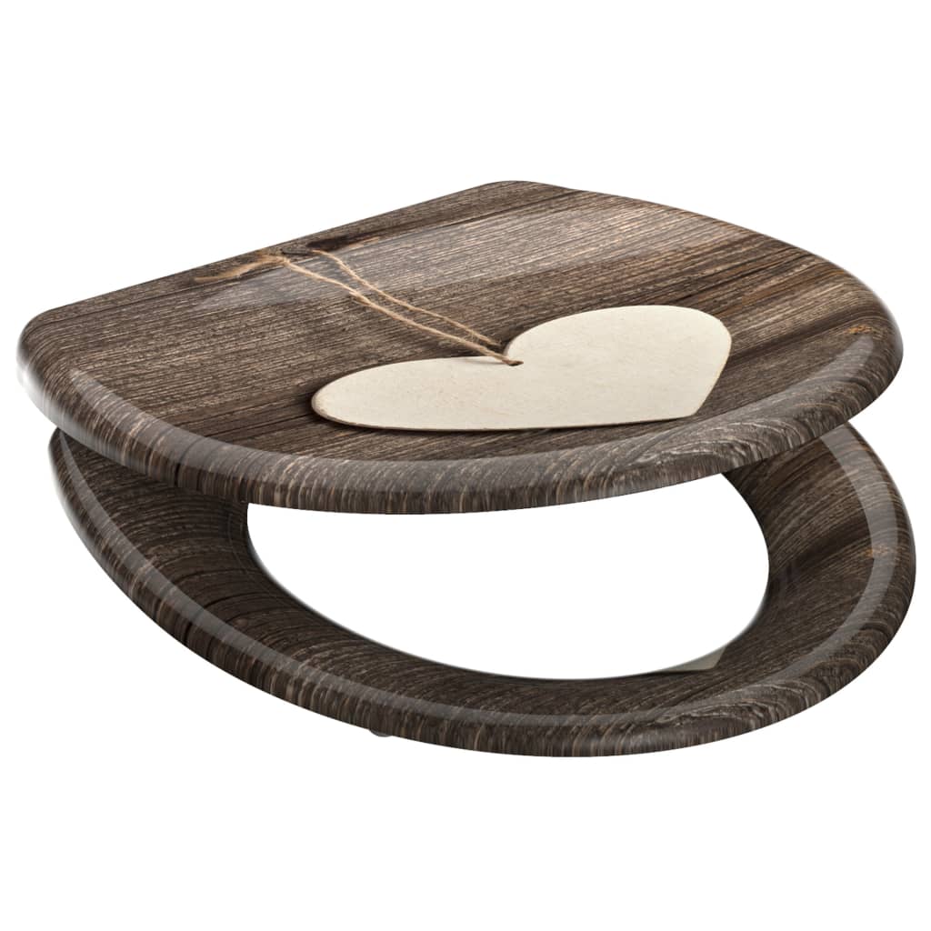 SCHÜTTE Toilettensitz mit Absenkautomatik WOOD HEART Duroplast - Premium Toilettensitze - Just €65.87! Shop now at homesales4u