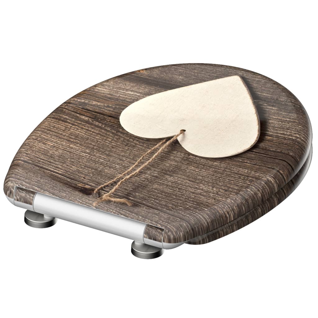 SCHÜTTE Toilettensitz mit Absenkautomatik WOOD HEART Duroplast - Premium Toilettensitze - Just €65.87! Shop now at homesales4u