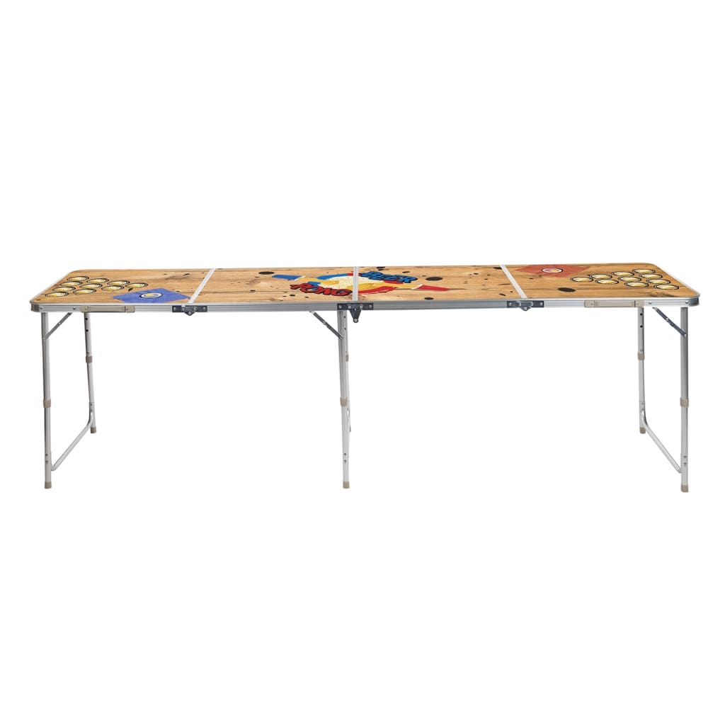 Beer-Pong-Klapptisch 240x60x55 cm MDF und Aluminium - Premium Multispieltische - Just €164.95! Shop now at homesales4u