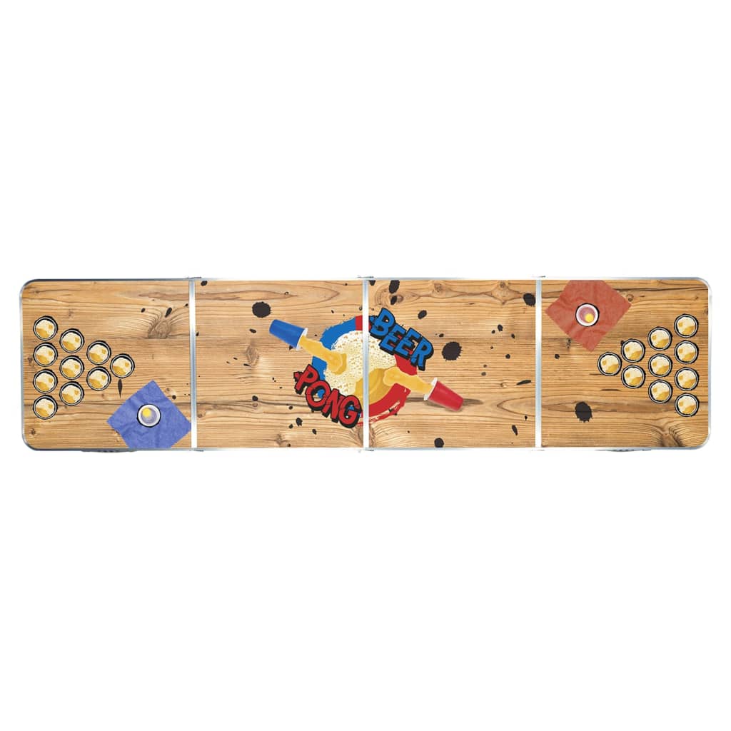Beer-Pong-Klapptisch 240x60x55 cm MDF und Aluminium - Premium Multispieltische - Just €164.95! Shop now at homesales4u