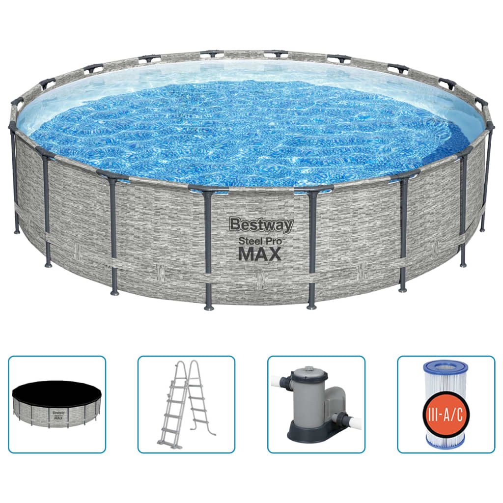Power Steel Swimmingpool 549x122 cm - Premium Pools - Just €841.37! Shop now at homesales4u