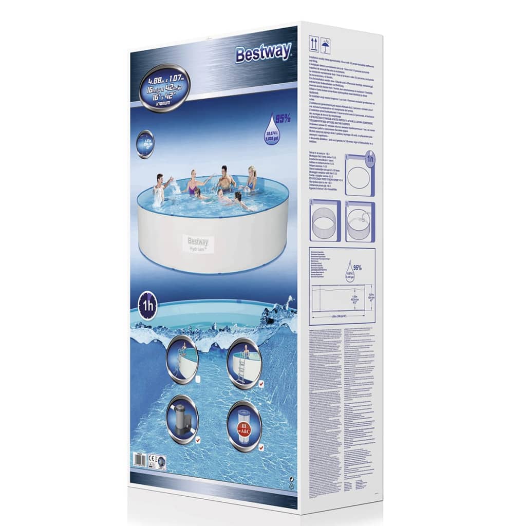 Hydrium Pro Schwimmbad Set Stahlrahmen 460x90 cm 56386 - Premium Pools - Just €921.65! Shop now at homesales4u