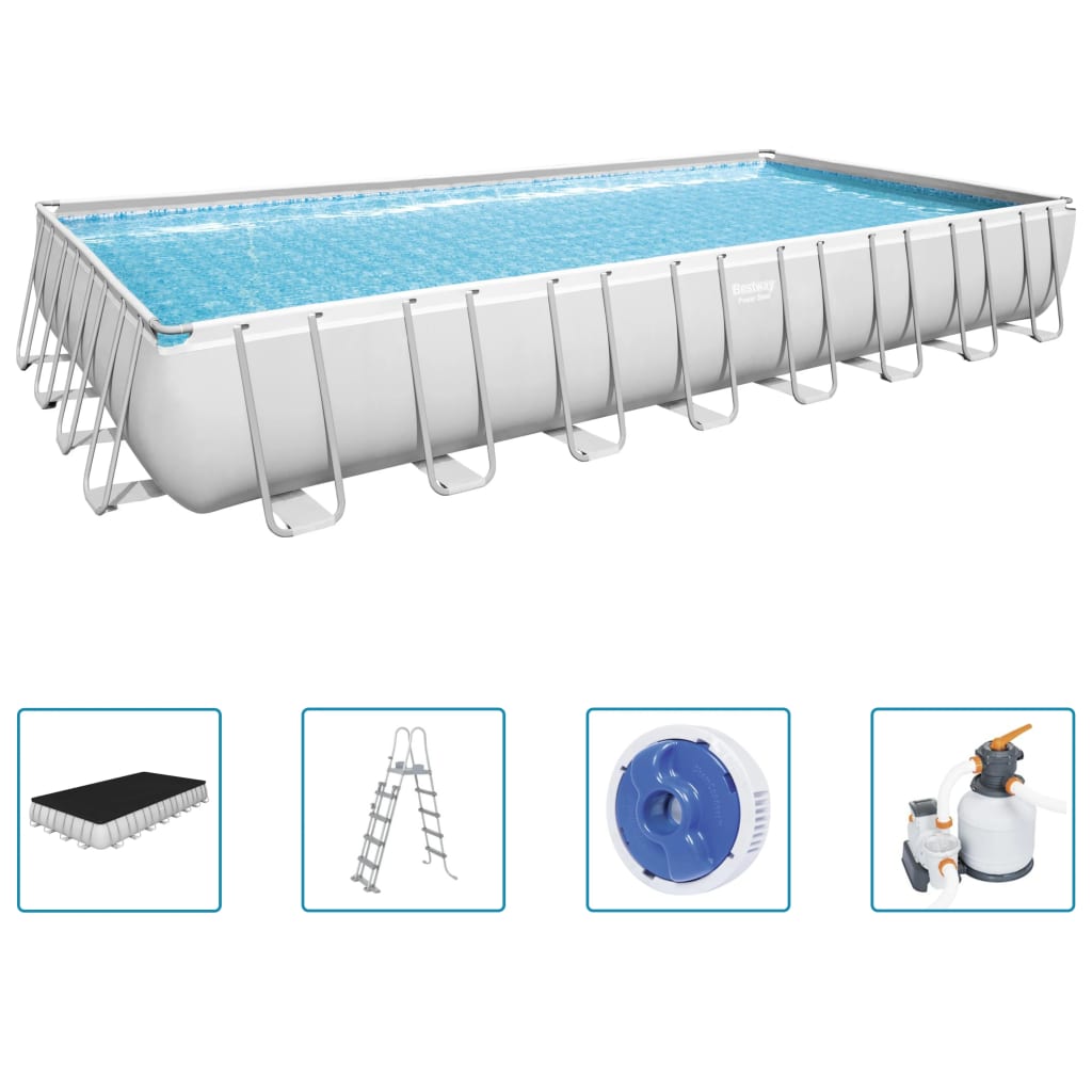 Power Steel Swimmingpool-Set 956x488x132 cm - Premium Pools - Just €2666.26! Shop now at homesales4u