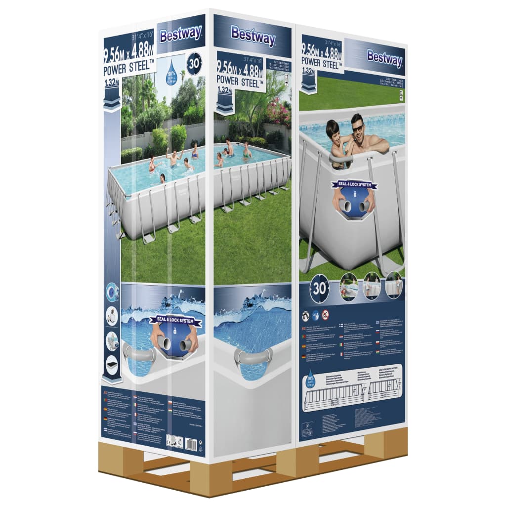 Power Steel Swimmingpool-Set 956x488x132 cm - Premium Pools - Just €2666.26! Shop now at homesales4u