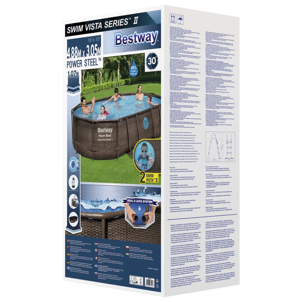 Power Steel Pool-Set 488x305x107 cm - Premium Pools - Just €1262.72! Shop now at homesales4u