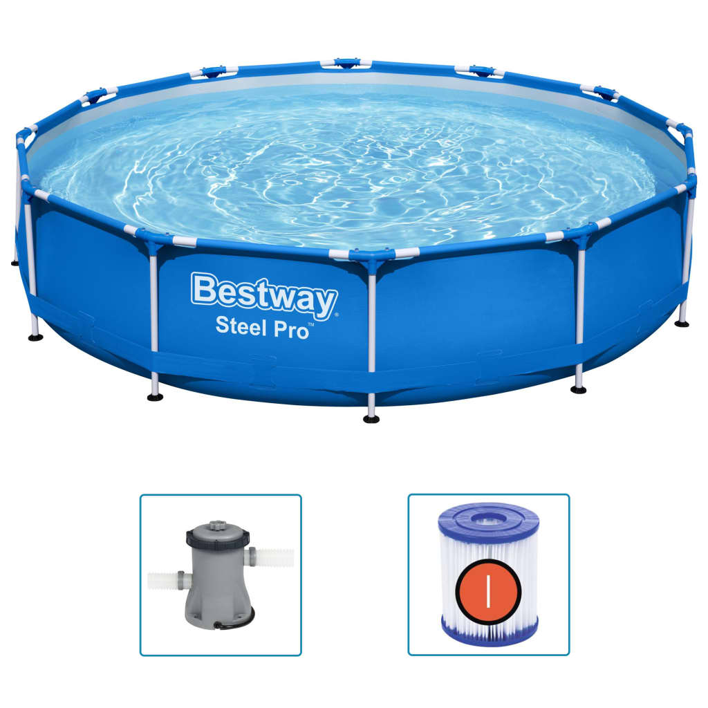 Pool Steel Pro Frame 366x76 cm - Premium Pools - Just €180.47! Shop now at homesales4u