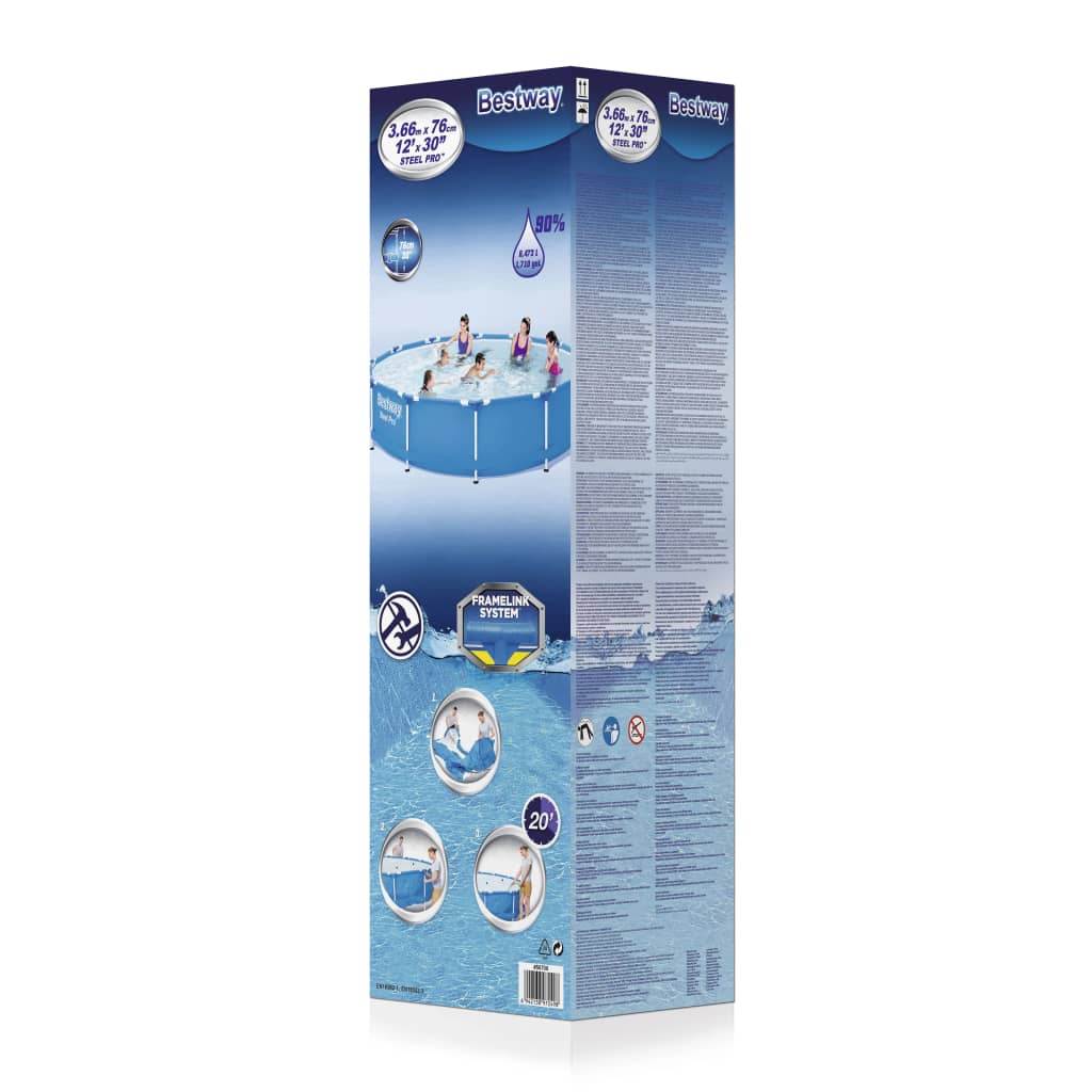 Swimmingpool Steel Pro Rahmen 366 x 76 cm - Premium Pools - Just €165.05! Shop now at homesales4u