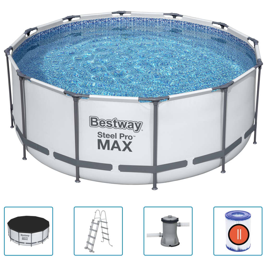 Steel Pro MAX Swimmingpool-Set Rund 366x122 cm - Premium Pools - Just €550.83! Shop now at homesales4u