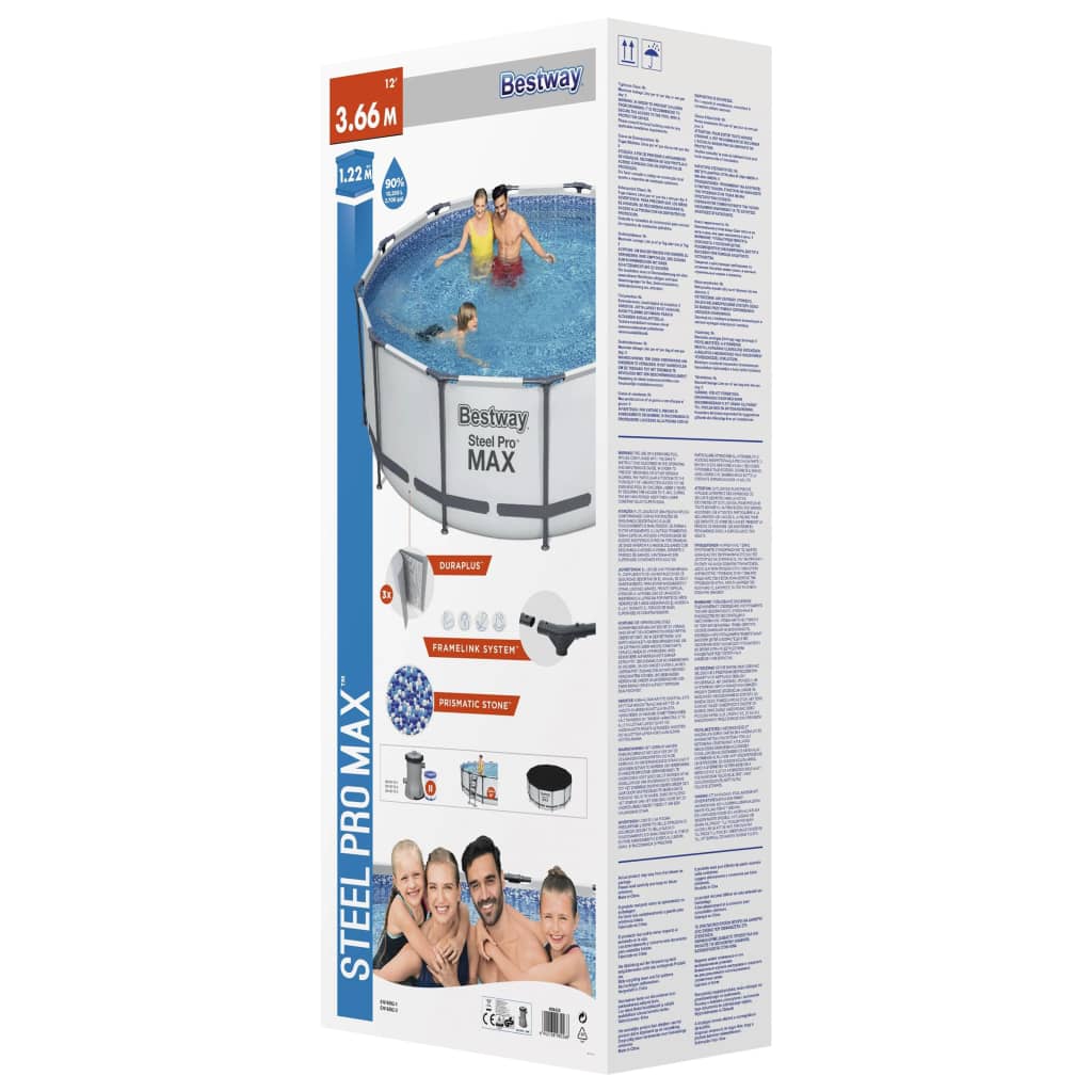 Steel Pro MAX Swimmingpool-Set Rund 366x122 cm - Premium Pools - Just €550.83! Shop now at homesales4u