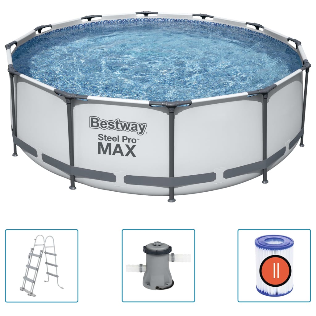 Steel Pro MAX Swimmingpool-Set 366x100 cm - Premium Pools - Just €422.93! Shop now at homesales4u