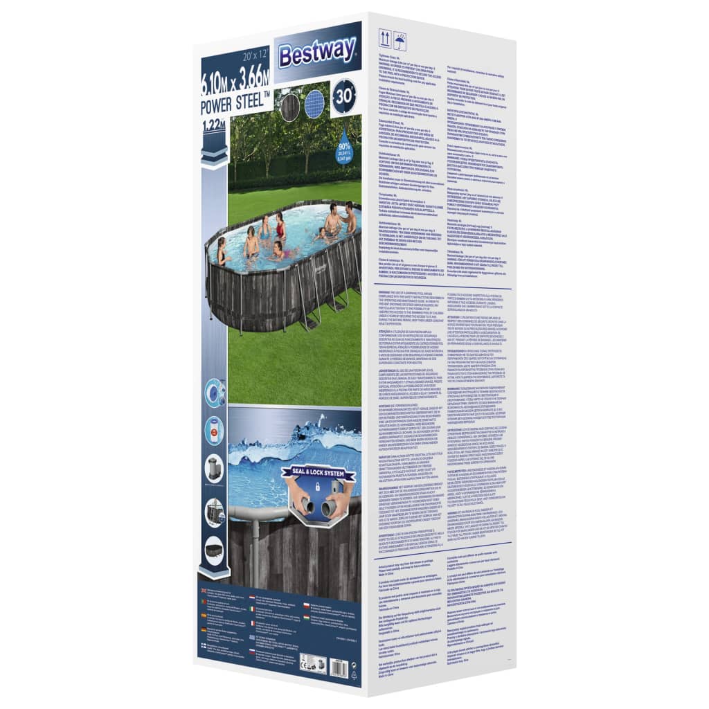 Power Steel Swimmingpool-Set Oval 488x305x107 cm - Premium Pools - Just €1075.77! Shop now at homesales4u