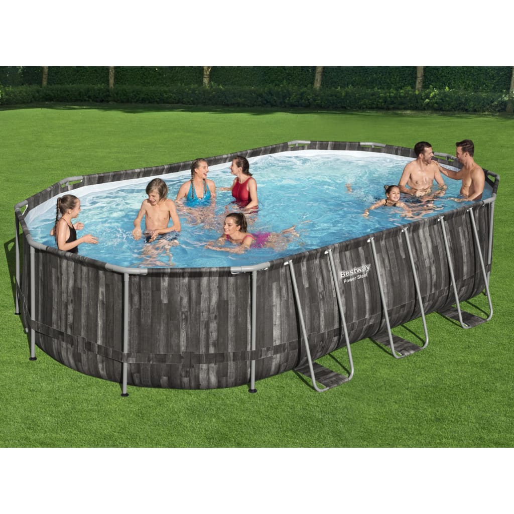 Power Steel Swimmingpool-Set Oval 488x305x107 cm - Premium Pools - Just €1075.77! Shop now at homesales4u