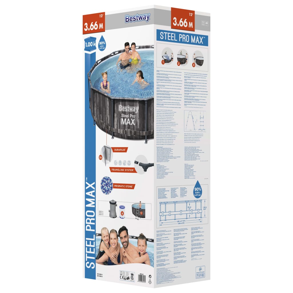Steel Pro MAX Pool-Set 366x100 cm - Premium Pools - Just €451.07! Shop now at homesales4u