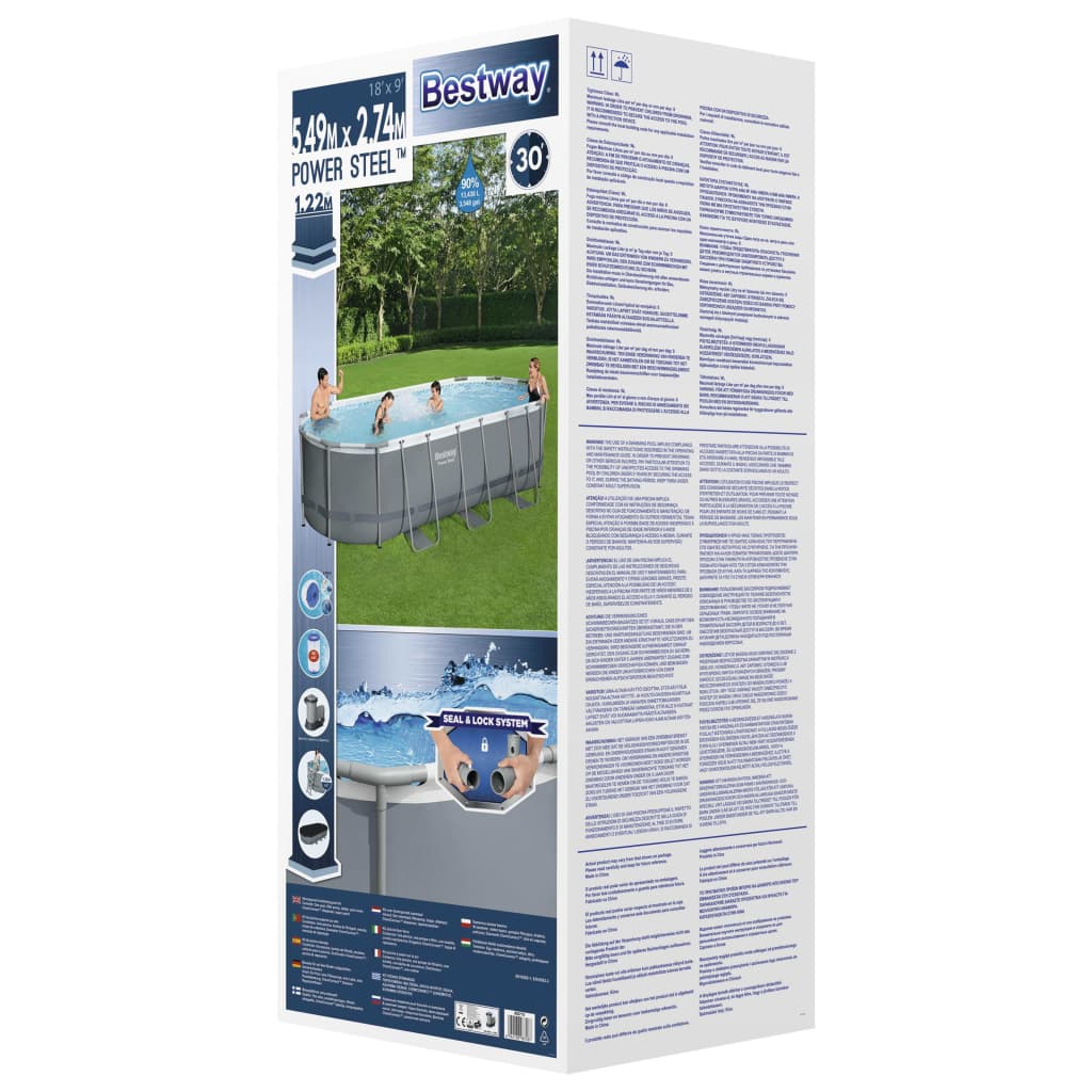 Power Steel Aufstellpool Oval 549x274x122 cm - Premium Pools - Just €1257.09! Shop now at homesales4u