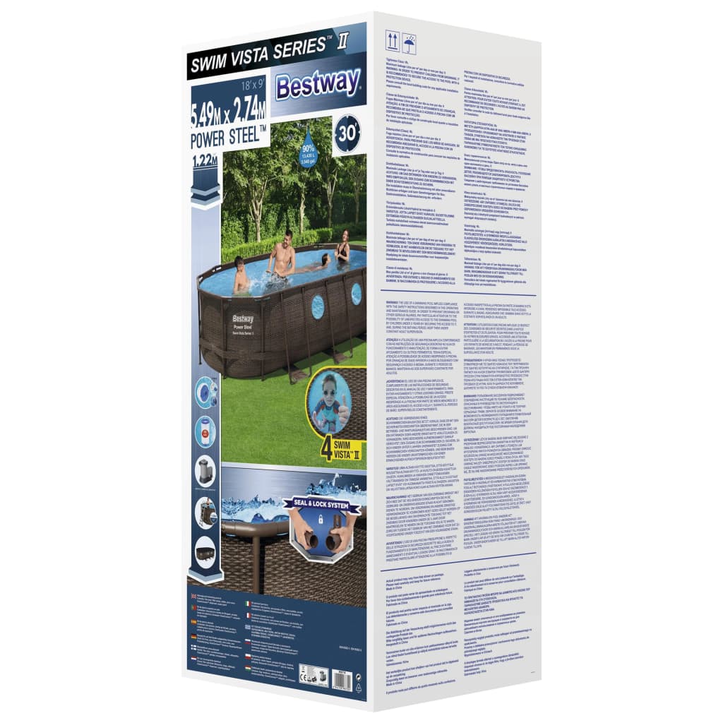 Power Steel Swim Vista Series Swimmingpool-Set 549x274x122 cm - Premium Pools - Just €1275.73! Shop now at homesales4u