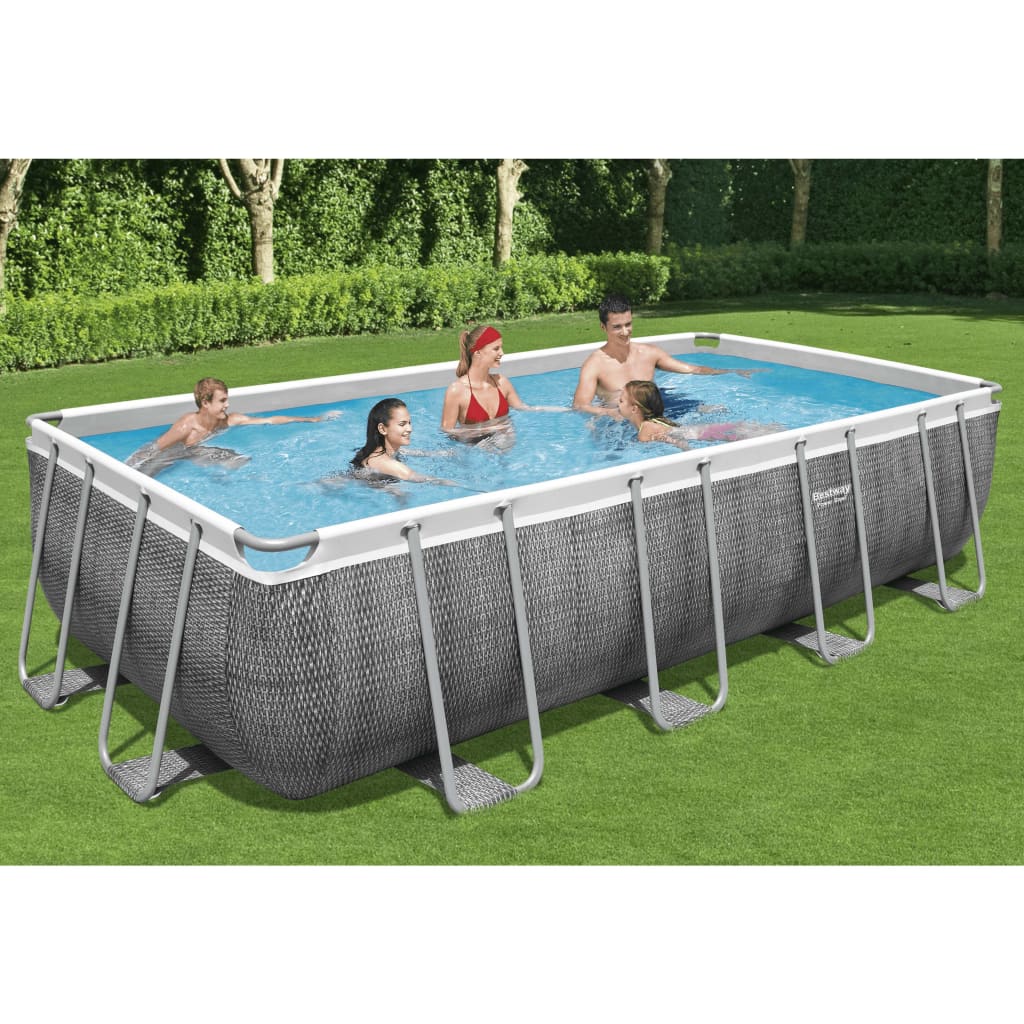 Power Steel Swimmingpool-Set Rechteckig 549x274x122 cm - Premium Pools - Just €1056.06! Shop now at homesales4u
