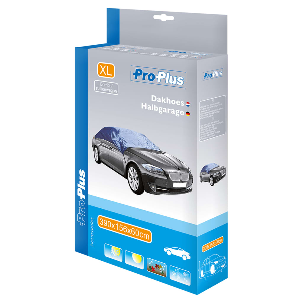 Halbgarage Gr. XL 390×156×60 cm Dunkelblau - Premium Kfz-Abdeckplanen - Just €35.98! Shop now at homesales4u