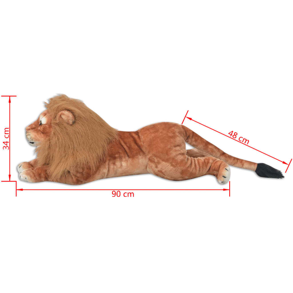 Löwe Kuscheltier Plüsch Braun XXL - Premium Stofftiere - Just €76.70! Shop now at homesales4u