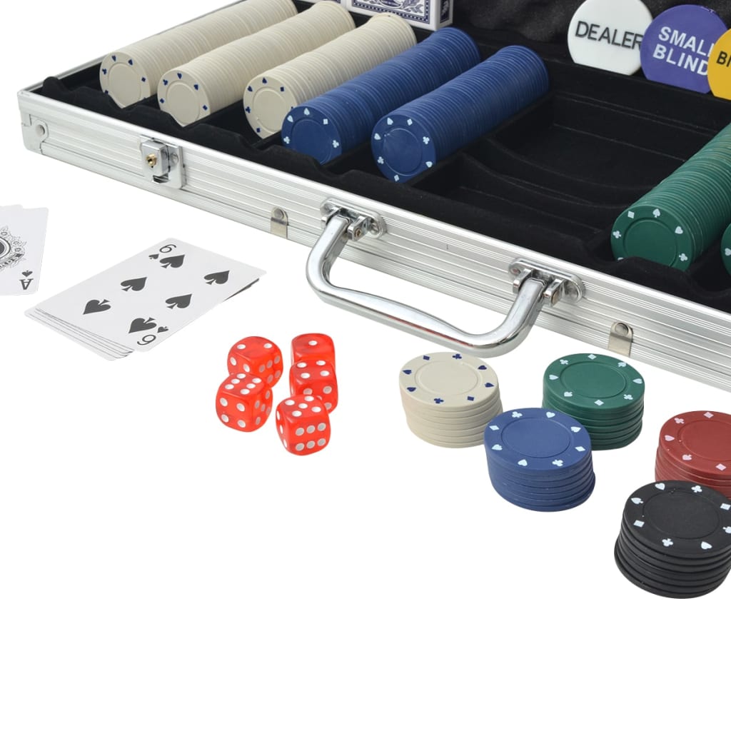 Poker Set mit 500 Chips Aluminium - Premium Poker-Spiel-Sets - Just €53.59! Shop now at homesales4u