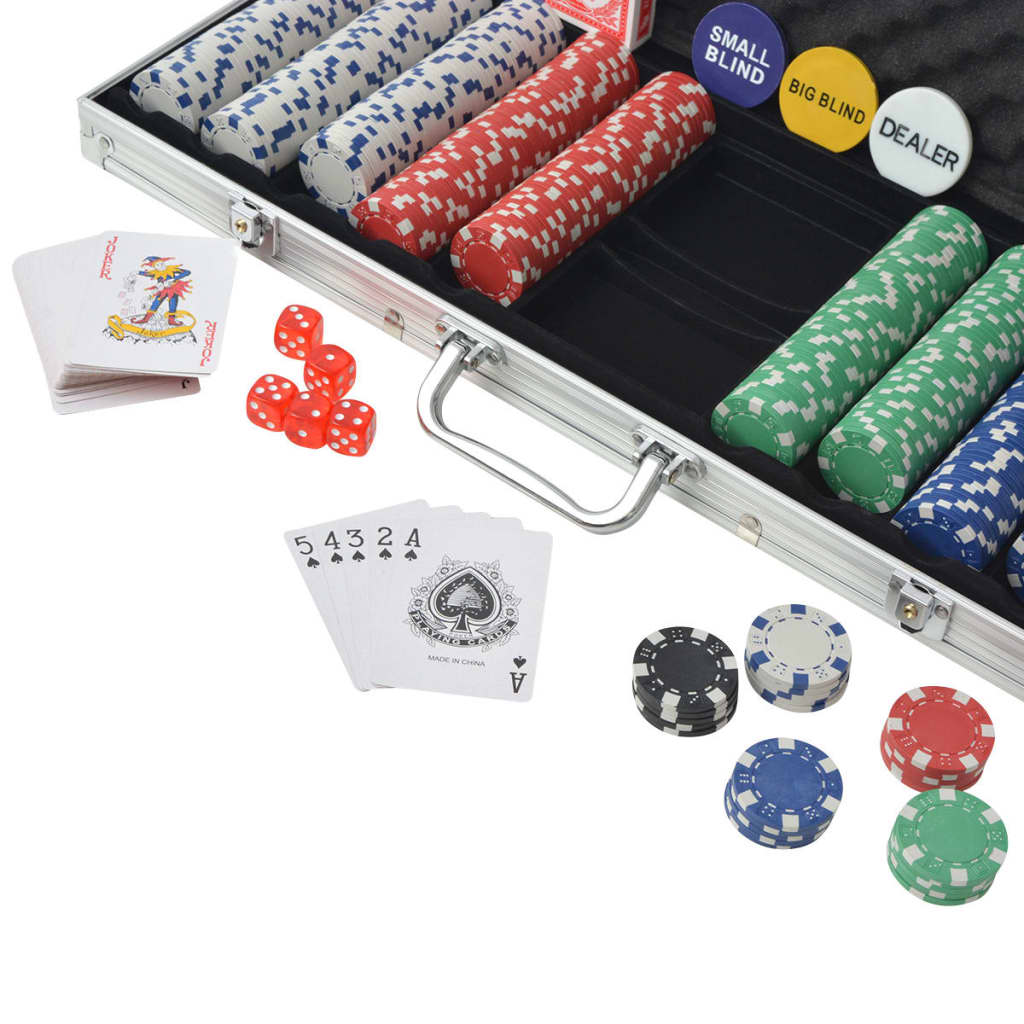 Poker Set mit 500 Chips Aluminium - Premium Poker-Spiel-Sets - Just €73.95! Shop now at homesales4u