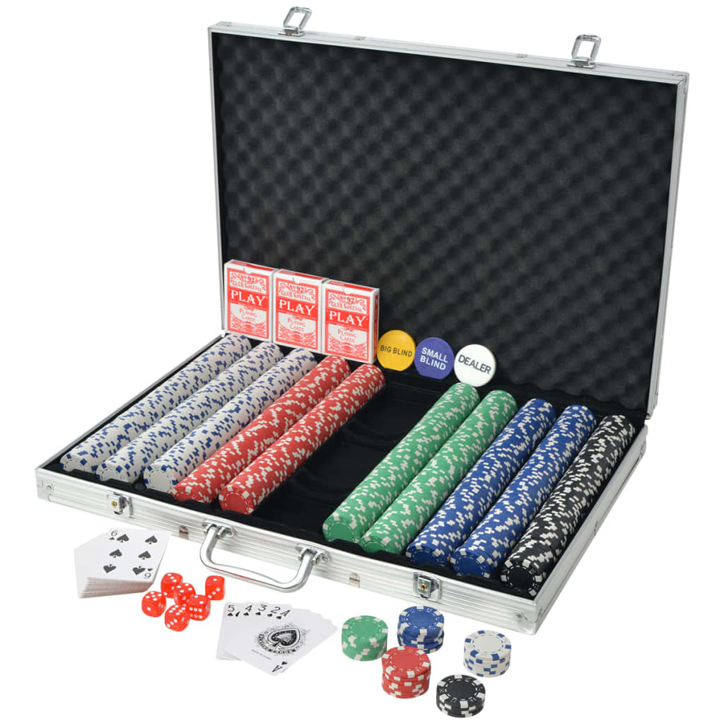 Poker Set mit 1.000 Chips Aluminium - Premium Poker-Spiel-Sets - Just €117.56! Shop now at homesales4u