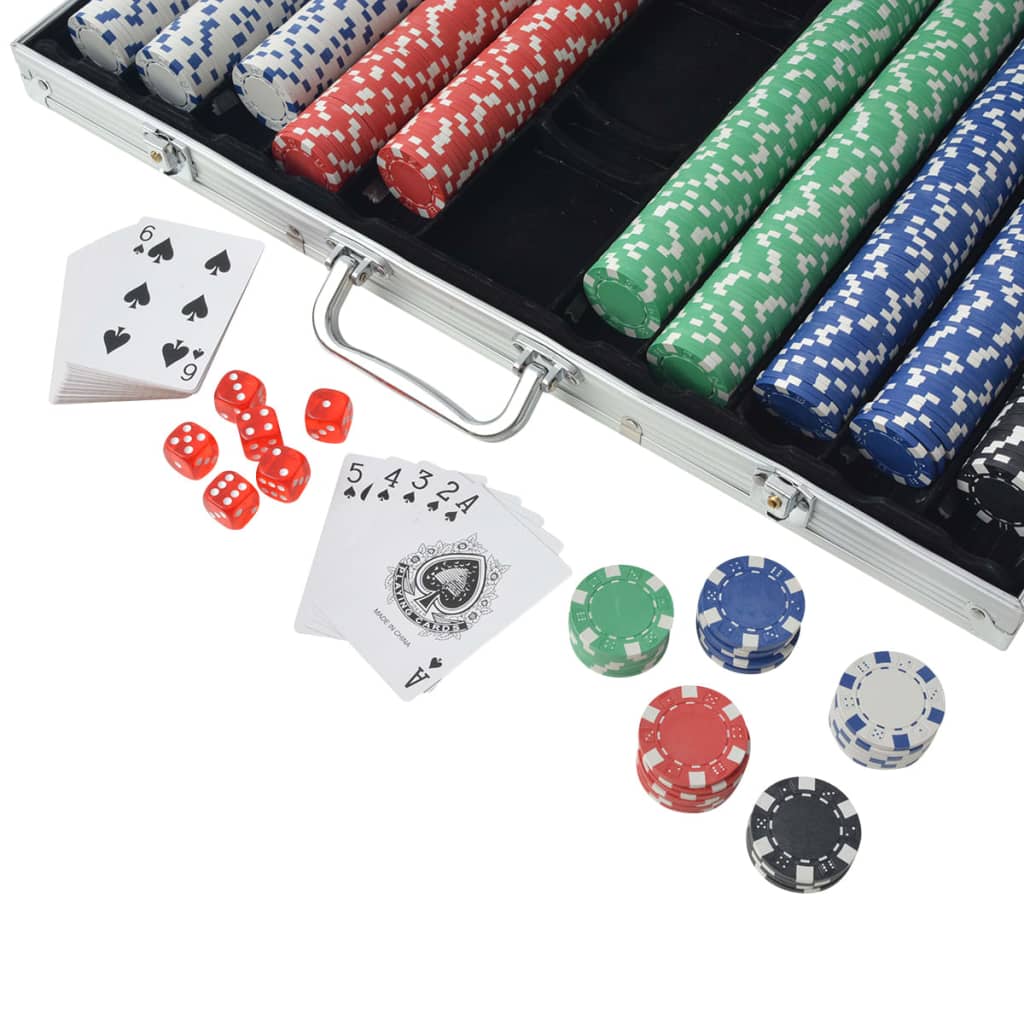 Poker Set mit 1.000 Chips Aluminium - Premium Poker-Spiel-Sets - Just €117.56! Shop now at homesales4u