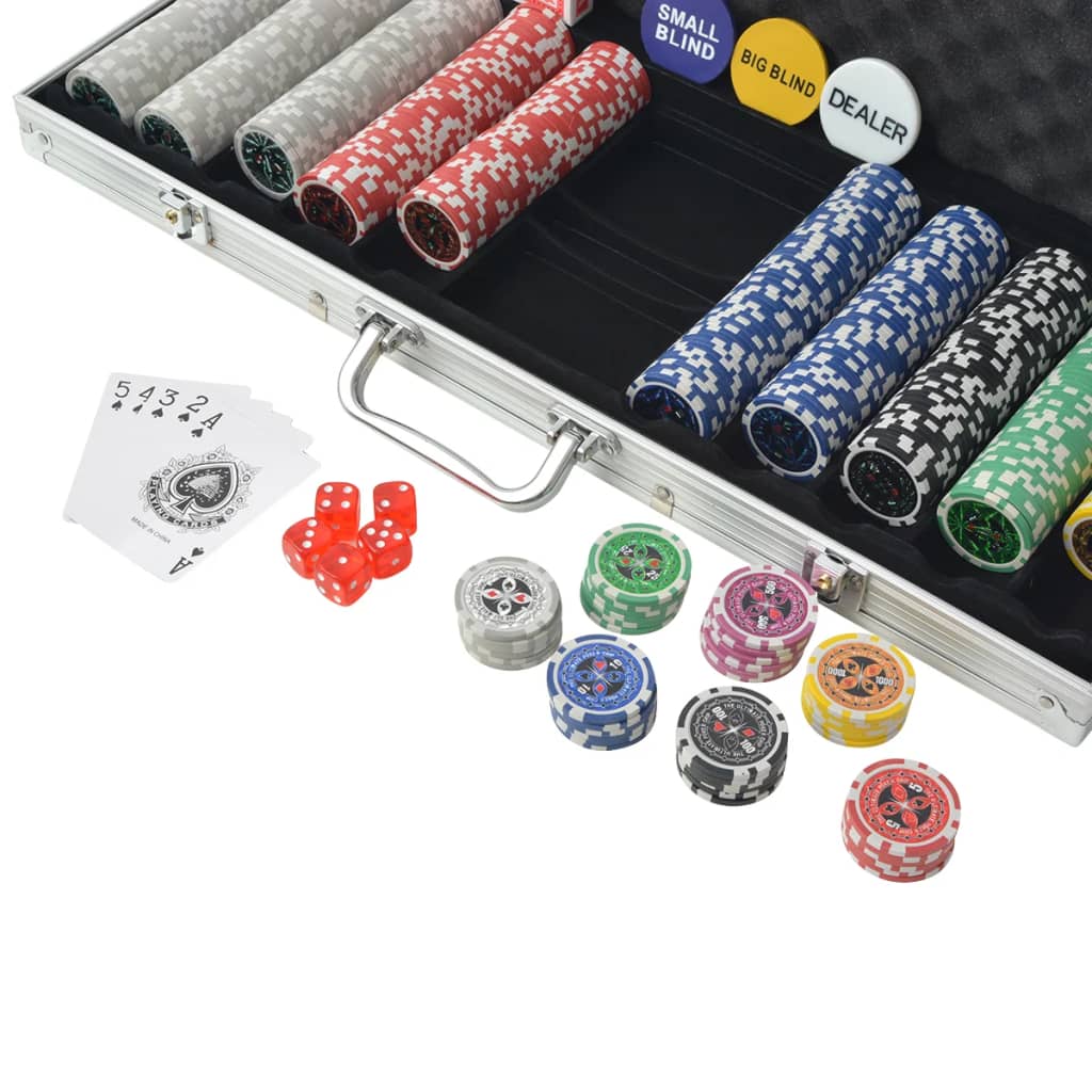 Poker Set mit 500 Laserchips Aluminium - Premium Poker-Spiel-Sets - Just €83.47! Shop now at homesales4u
