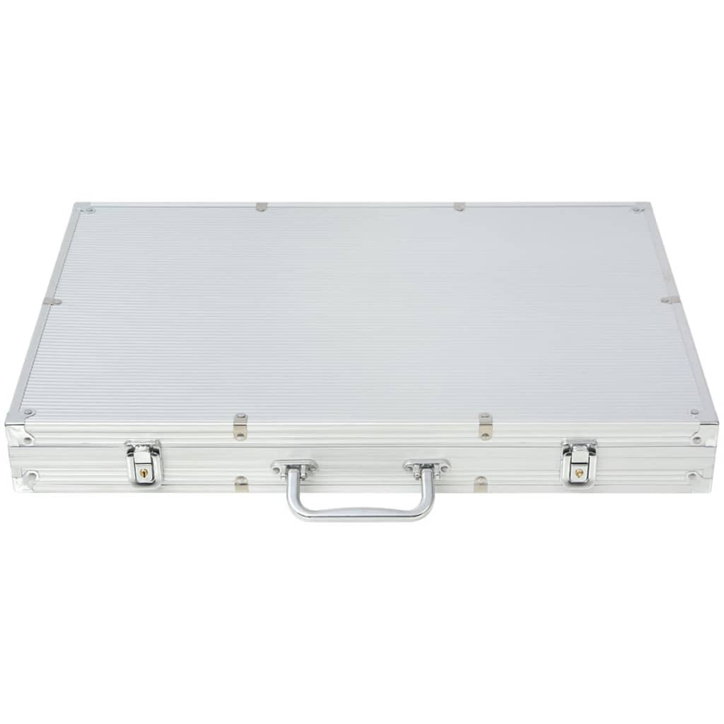 Poker Set mit 1.000 Laserchips Aluminium - Premium Poker-Spiel-Sets - Just €135.58! Shop now at homesales4u