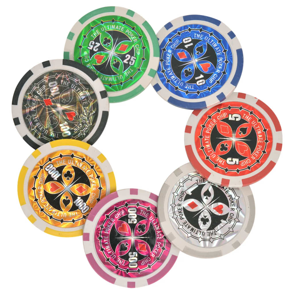 Kombiniertes Poker/Blackjack Set mit 600 Laserchips Aluminium - Premium Poker-Spiel-Sets - Just €147.78! Shop now at homesales4u