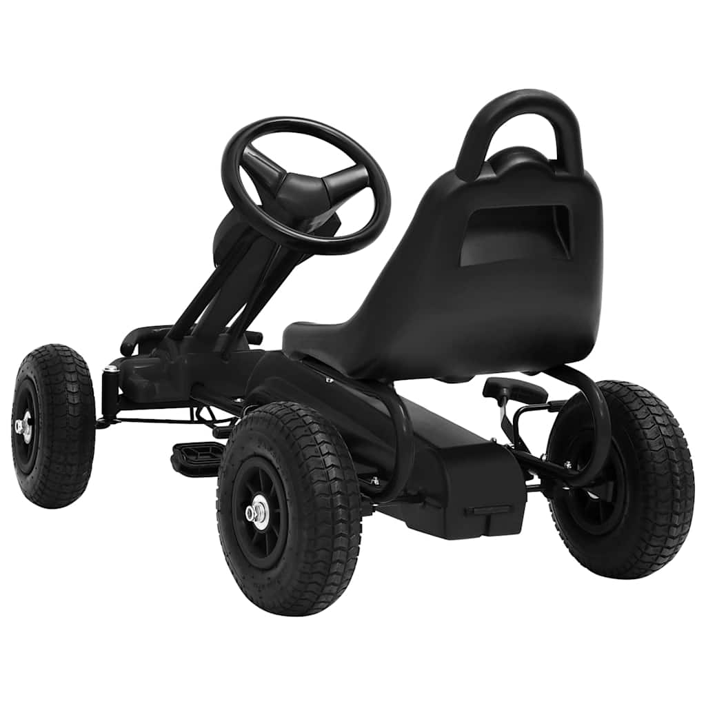 Pedal Go-Kart mit Luftreifen Schwarz - Premium Lauflernwagen & Rutsch- & Tretfahrzeuge - Just €177.90! Shop now at homesales4u