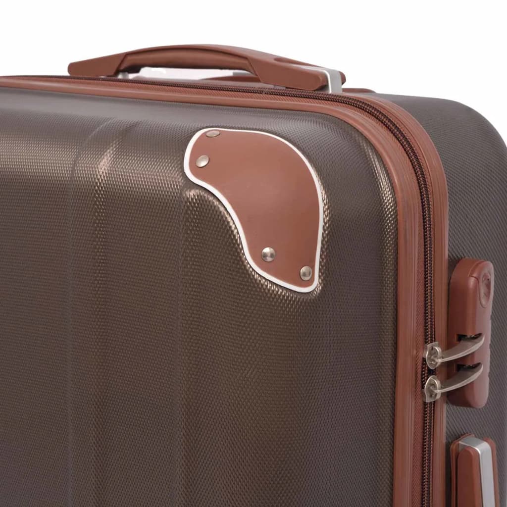 Vierteiliges Hartschalen-Trolley-Set Kaffeebraun - Premium Reisekoffer - Just €182.12! Shop now at homesales4u