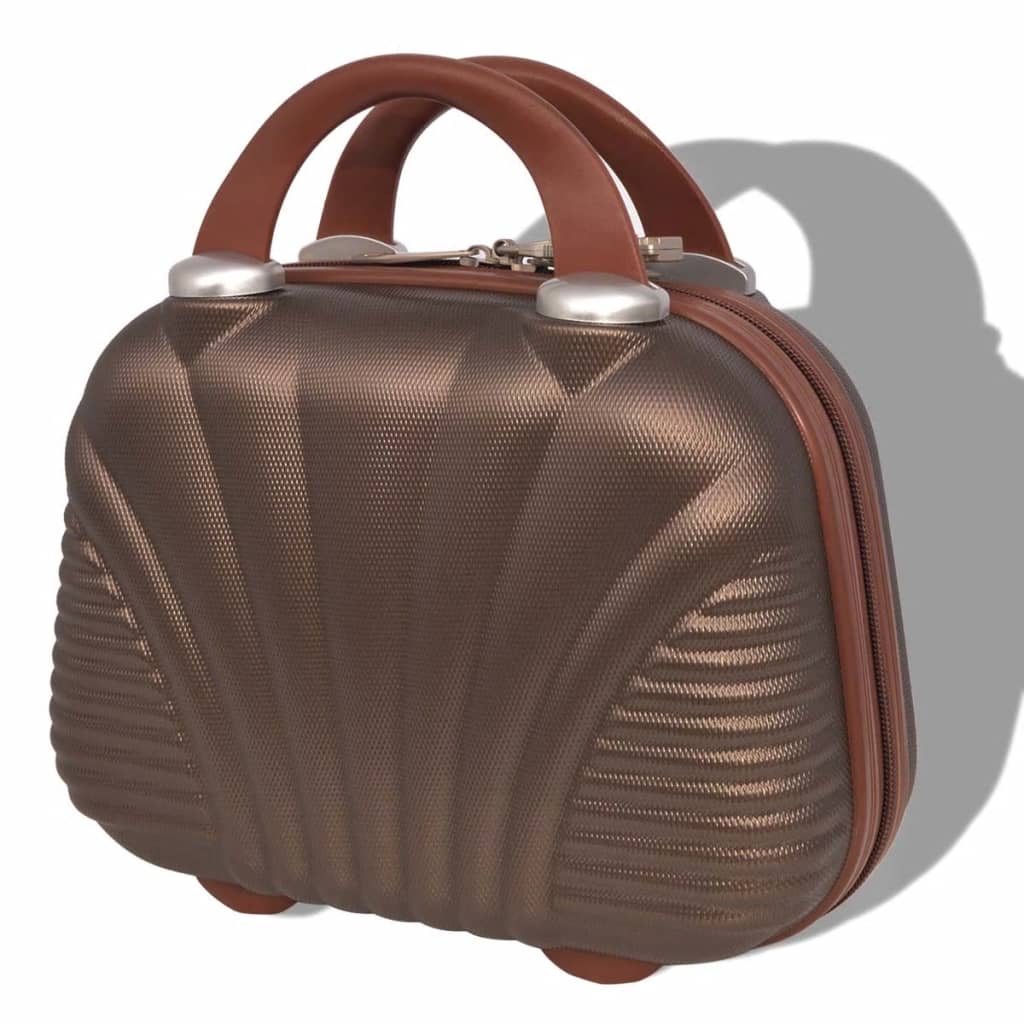 Vierteiliges Hartschalen-Trolley-Set Kaffeebraun - Premium Reisekoffer - Just €182.12! Shop now at homesales4u