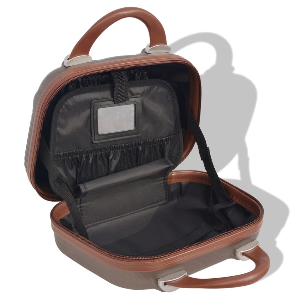 Vierteiliges Hartschalen-Trolley-Set Kaffeebraun - Premium Reisekoffer - Just €182.12! Shop now at homesales4u