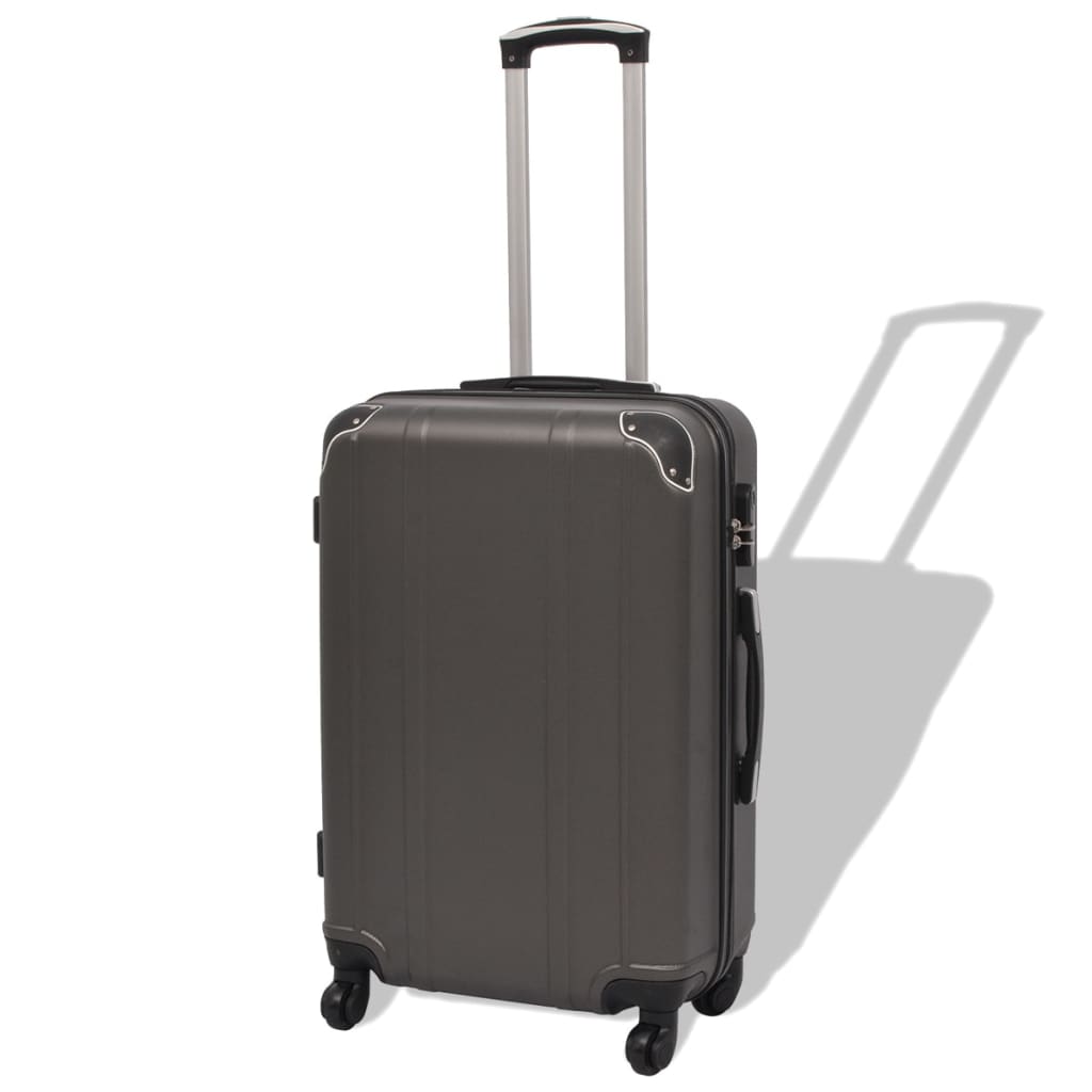 Vierteiliges Hartschalen-Trolley-Set Anthrazit - Premium Reisekoffer - Just €186.79! Shop now at homesales4u
