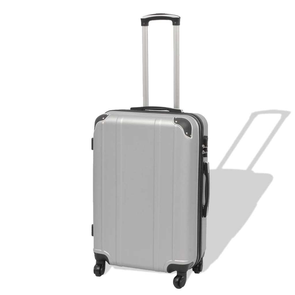 Vierteiliges Hartschalen-Trolley-Set Silber - Premium Reisekoffer - Just €177.84! Shop now at homesales4u