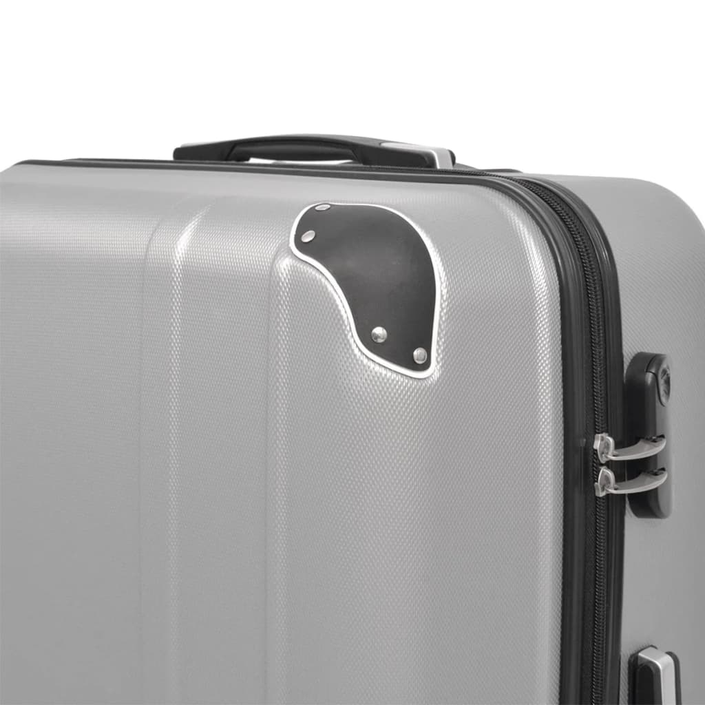 Vierteiliges Hartschalen-Trolley-Set Silber - Premium Reisekoffer - Just €177.84! Shop now at homesales4u