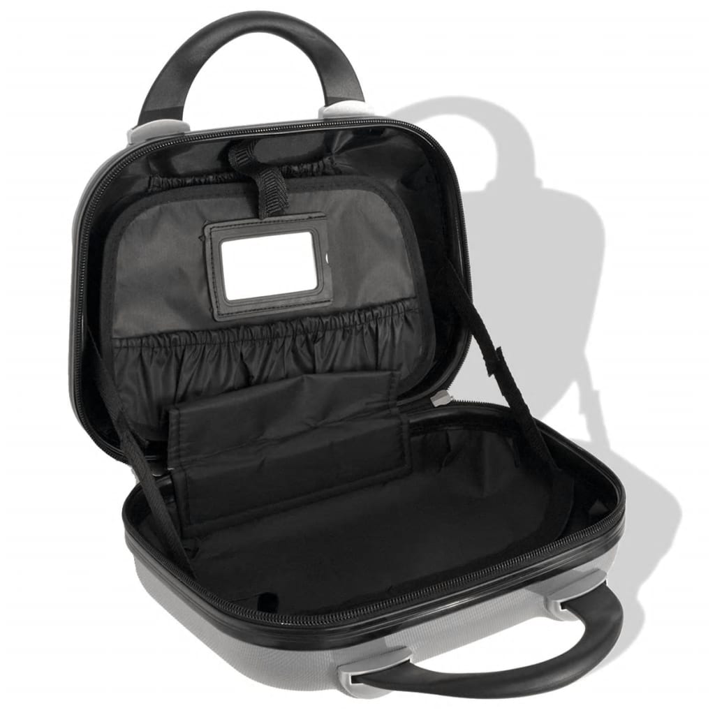 Vierteiliges Hartschalen-Trolley-Set Silber - Premium Reisekoffer - Just €177.84! Shop now at homesales4u