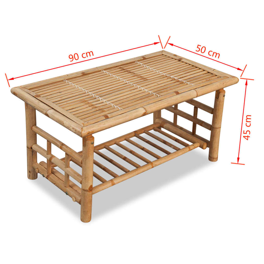 Couchtisch Bambus 90x50x45 cm - Premium Couchtische - Just €112.39! Shop now at homesales4u