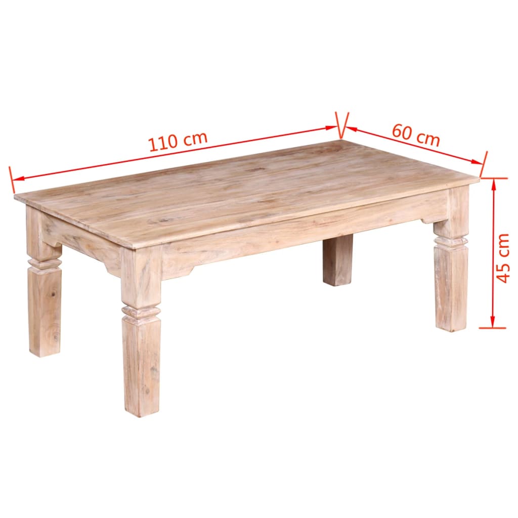 Couchtisch Akazienholz 110x60x45 cm - Premium Couchtische - Just €237.15! Shop now at homesales4u