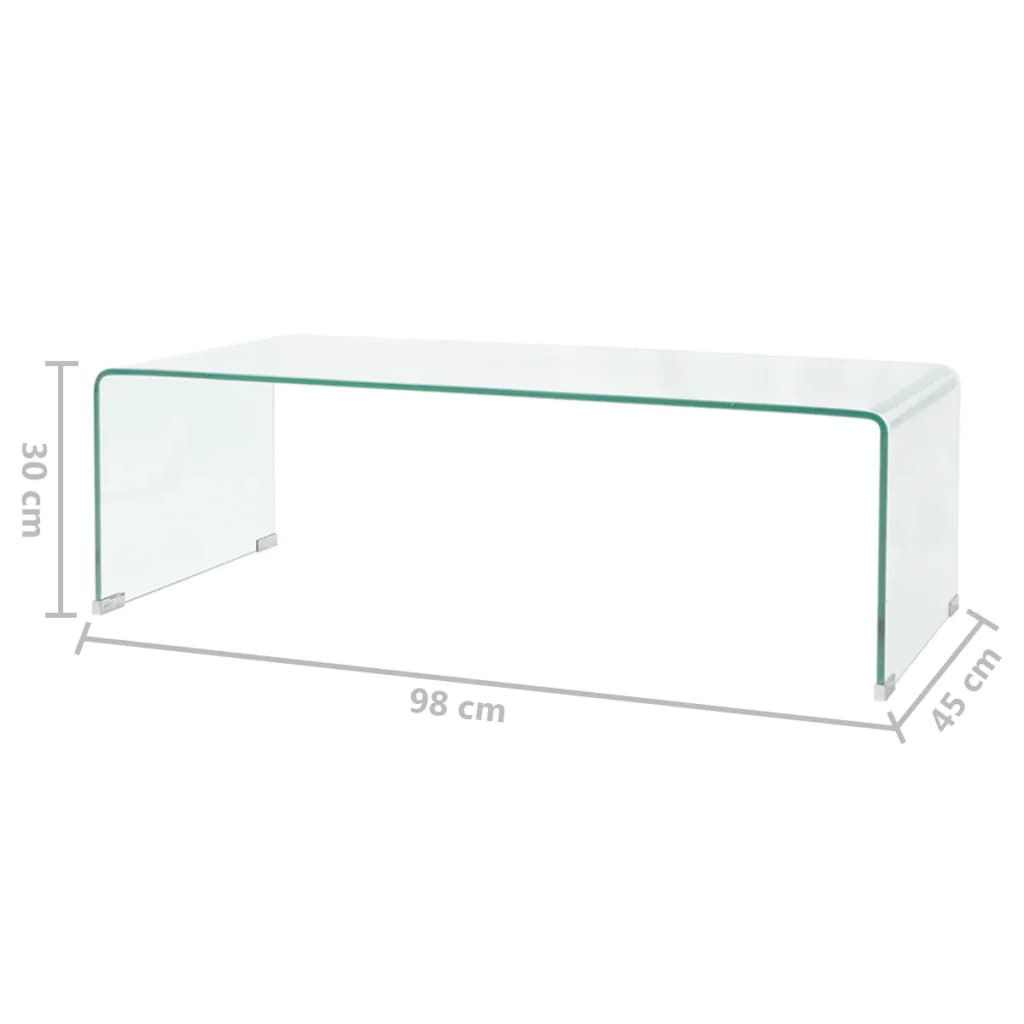 Couchtisch Hartglas 98x45x30 cm Transparent - Premium Couchtische - Just €242.32! Shop now at homesales4u