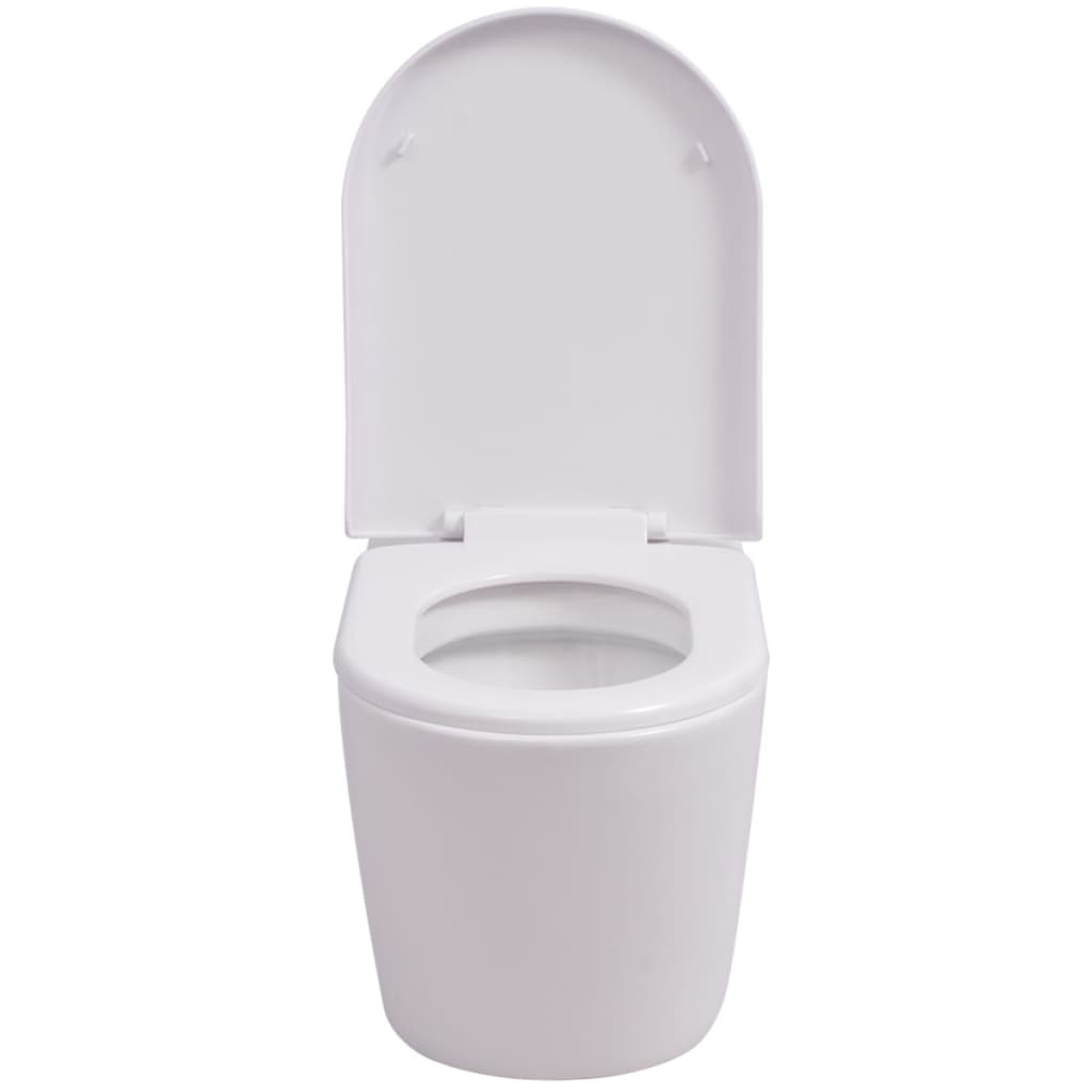 Wandmontierte Toilette Keramik Weiß - Premium Toiletten - Just €166.33! Shop now at homesales4u