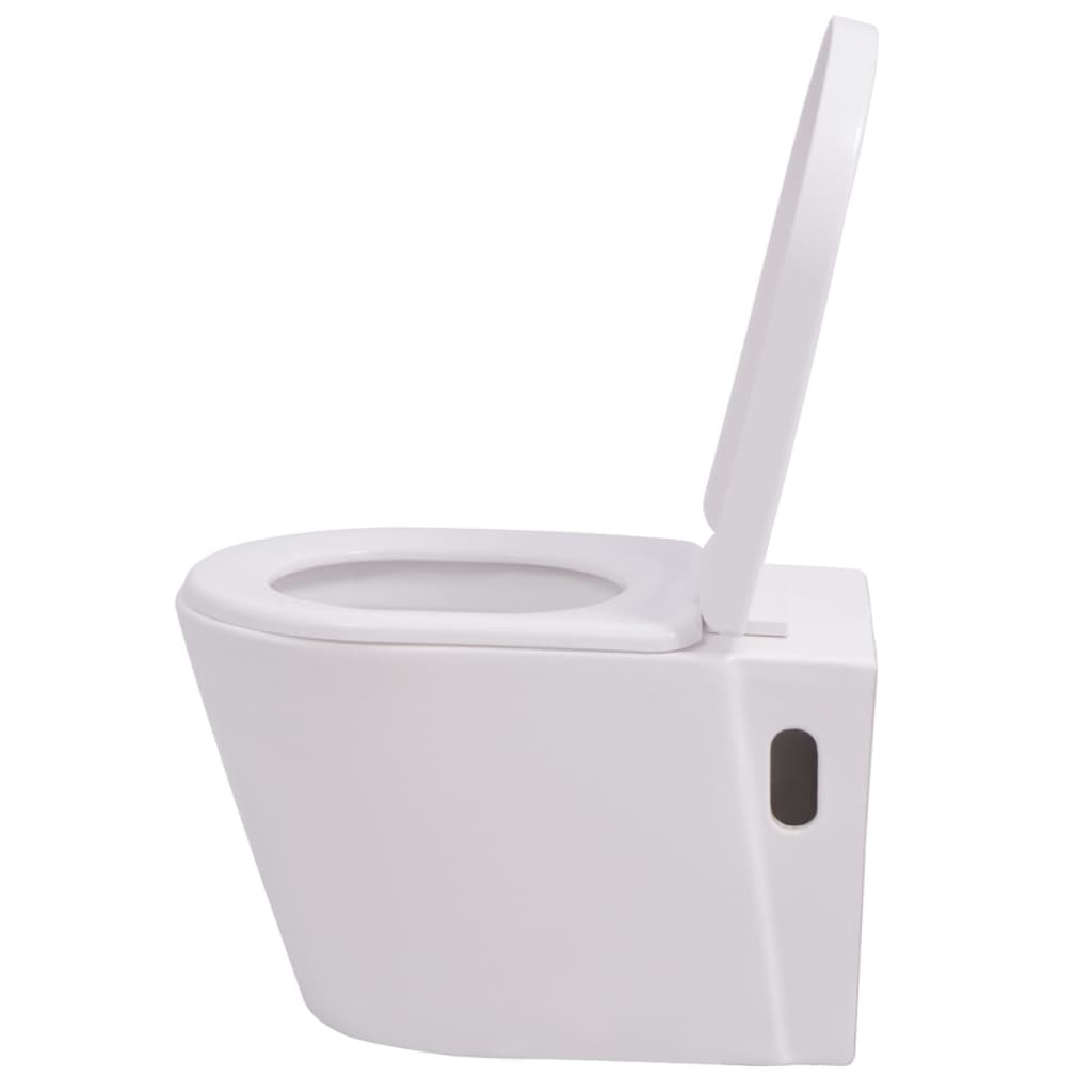 Wandmontierte Toilette Keramik Weiß - Premium Toiletten - Just €166.33! Shop now at homesales4u