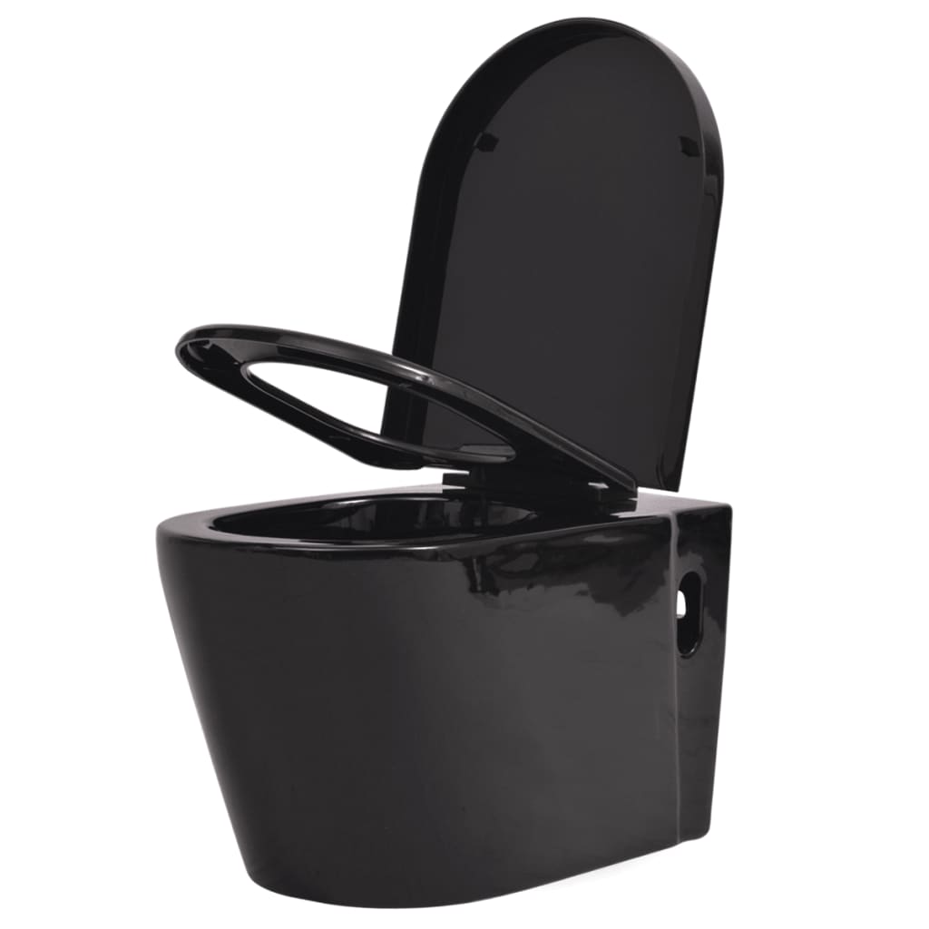Wandmontierte Toilette Keramik Schwarz - Premium Toiletten - Just €286.72! Shop now at homesales4u