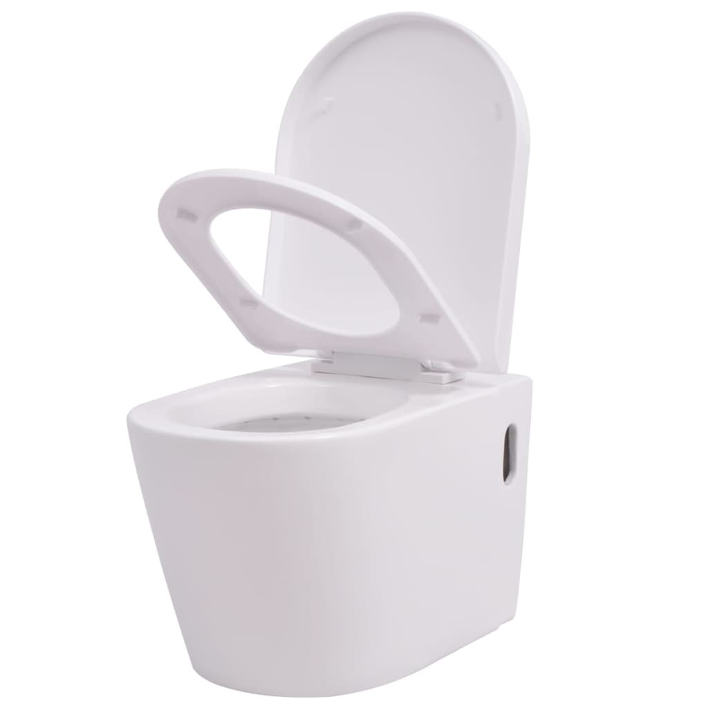 Hänge-Toilette mit Einbau-Spülkasten Keramik Weiß - Premium Toiletten - Just €387.60! Shop now at homesales4u