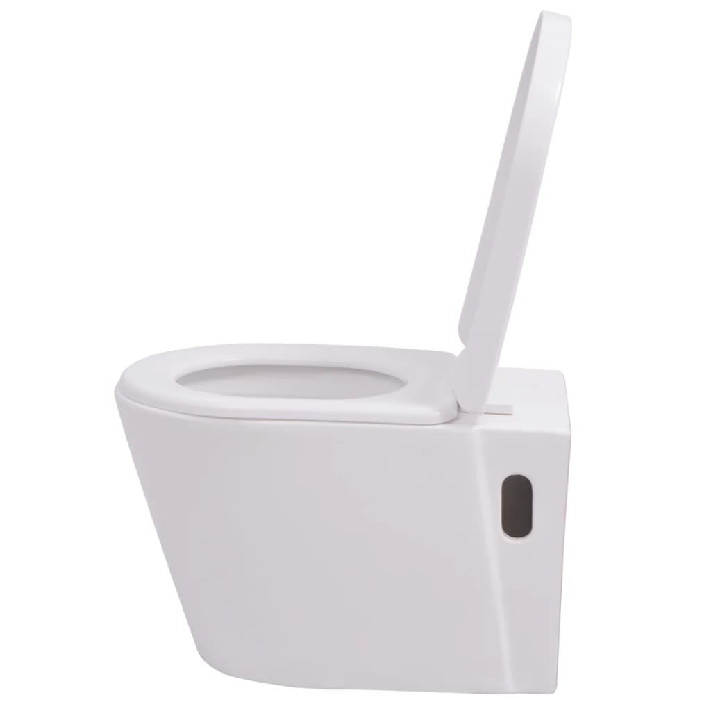 Hänge-Toilette mit Einbau-Spülkasten Keramik Weiß - Premium Toiletten - Just €387.60! Shop now at homesales4u
