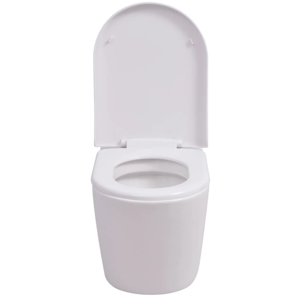 Hänge-Toilette mit Einbau-Spülkasten Keramik Weiß - Premium Toiletten - Just €387.60! Shop now at homesales4u