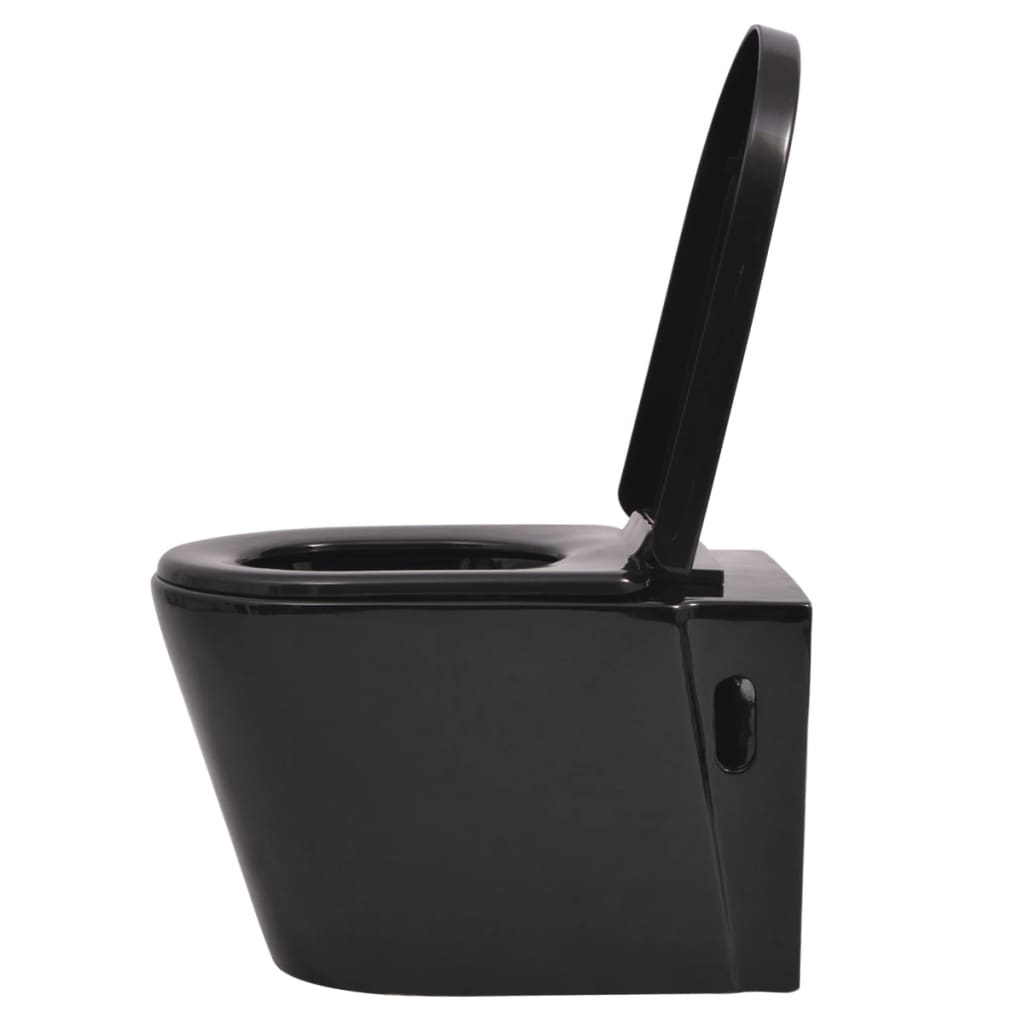 Hänge-Toilette mit Einbau-Spülkasten Keramik Schwarz - Premium Toiletten - Just €513.87! Shop now at homesales4u