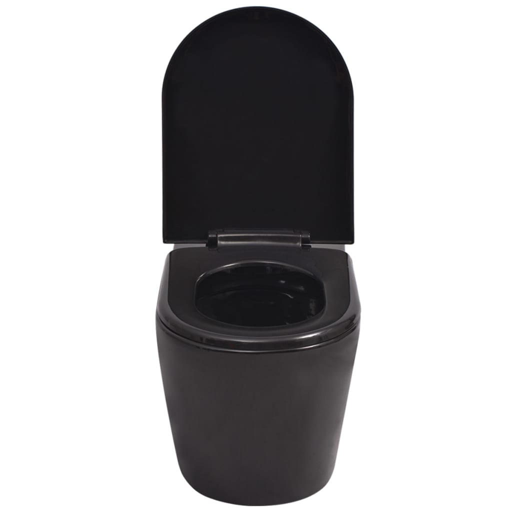 Hänge-Toilette mit Einbau-Spülkasten Keramik Schwarz - Premium Toiletten - Just €513.87! Shop now at homesales4u
