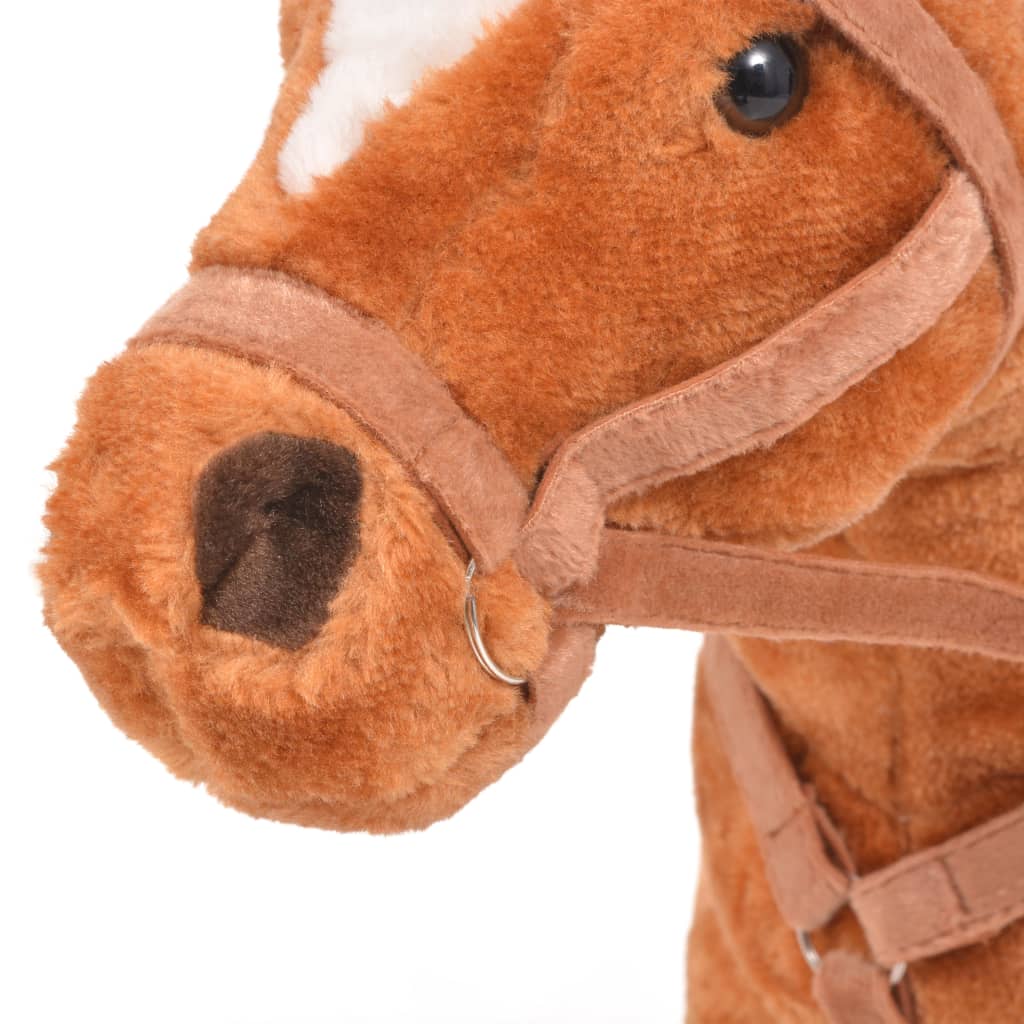 Plüschtier Pferd Stehend Plüsch Braun - Premium Stofftiere - Just €99.02! Shop now at homesales4u